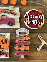 Load image into Gallery viewer, Fall Tiered Tray Set- Sweater Weather Tier Tray Bundle - Fall Decor