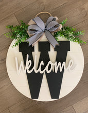 Load image into Gallery viewer, Welcome Ship-lap Door Hanger - Personalized Door Sign