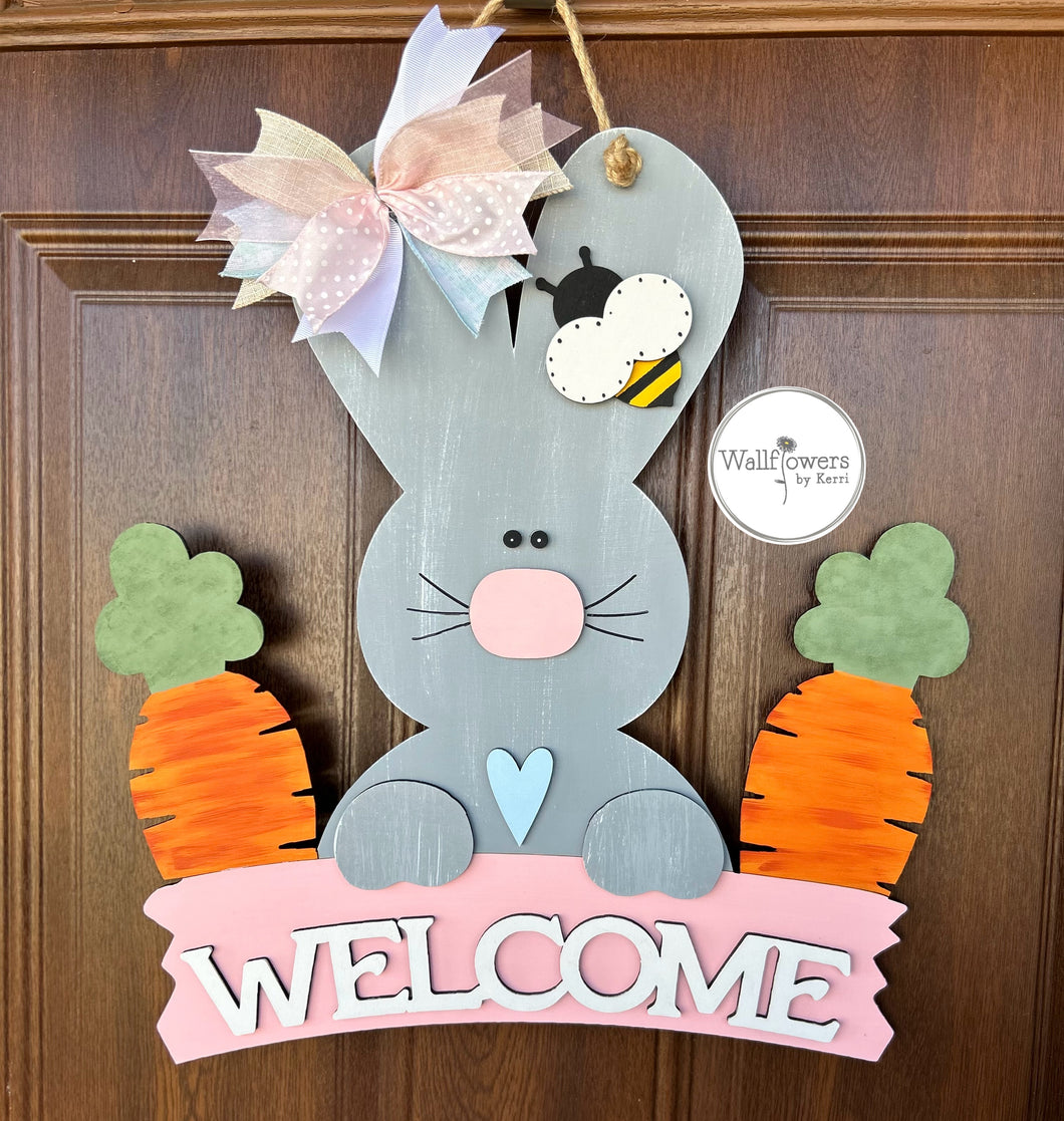 Welcome Bunny Door Sign