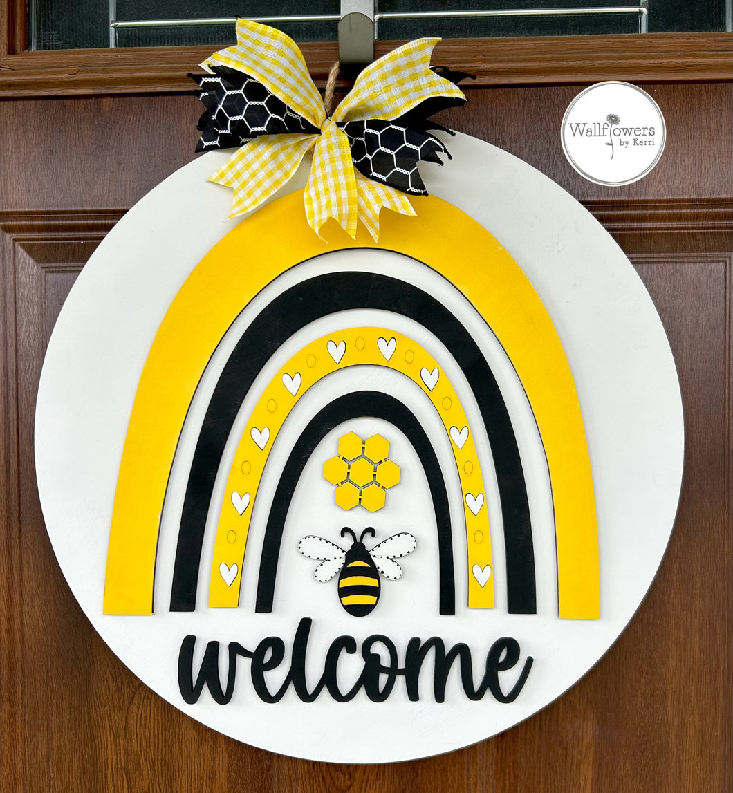 Welcome Bee Door Sign