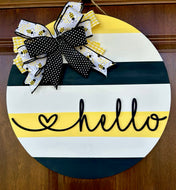 Hello Spring Door Sign