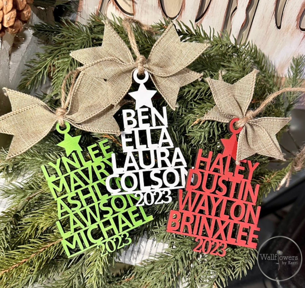 PREORDER Custom Name Ornaments