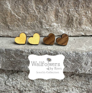 Wooden Hearts Earrings