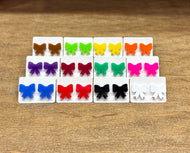 Bows Acrylic Earrings - Solid