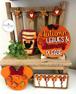 Fall Mouse Tiered Tray Set