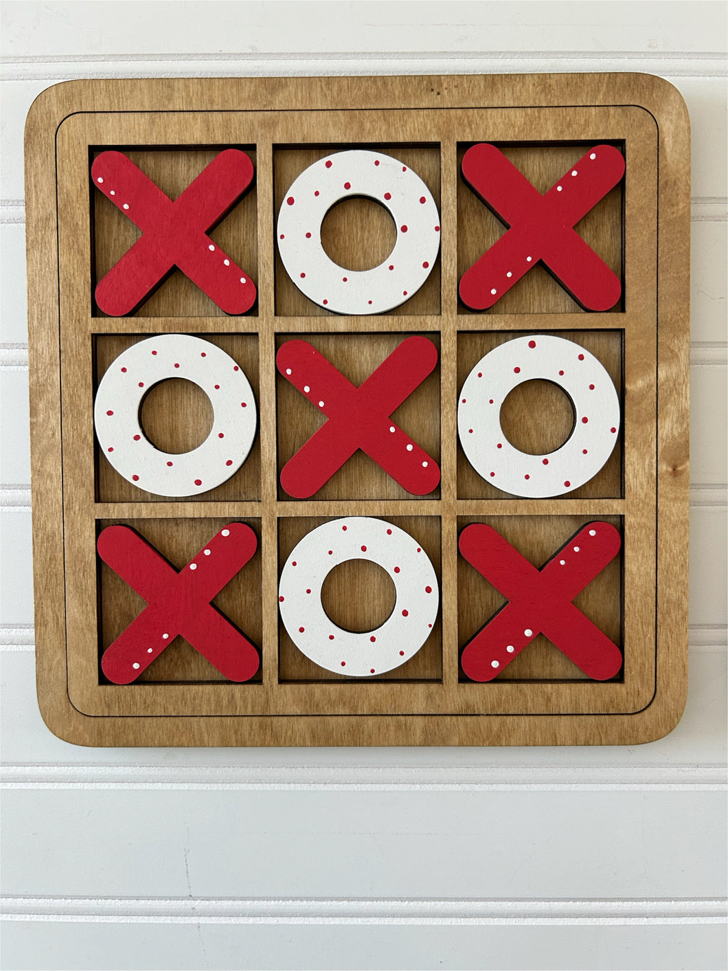 XOXO Tic Tac Toe Game - Wooden Valentine Game