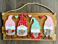 Gnome Love Wood Sign - Valentine's Day Decor