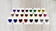 Heart Acrylic Earrings - Mirror Color