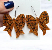 Load image into Gallery viewer, Sport Bow Dangle Acrylic Earrings
