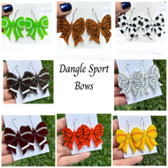 Sport Bow Dangle Acrylic Earrings