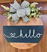 Load image into Gallery viewer, Hello Front Door Hanger - Porch Sign
