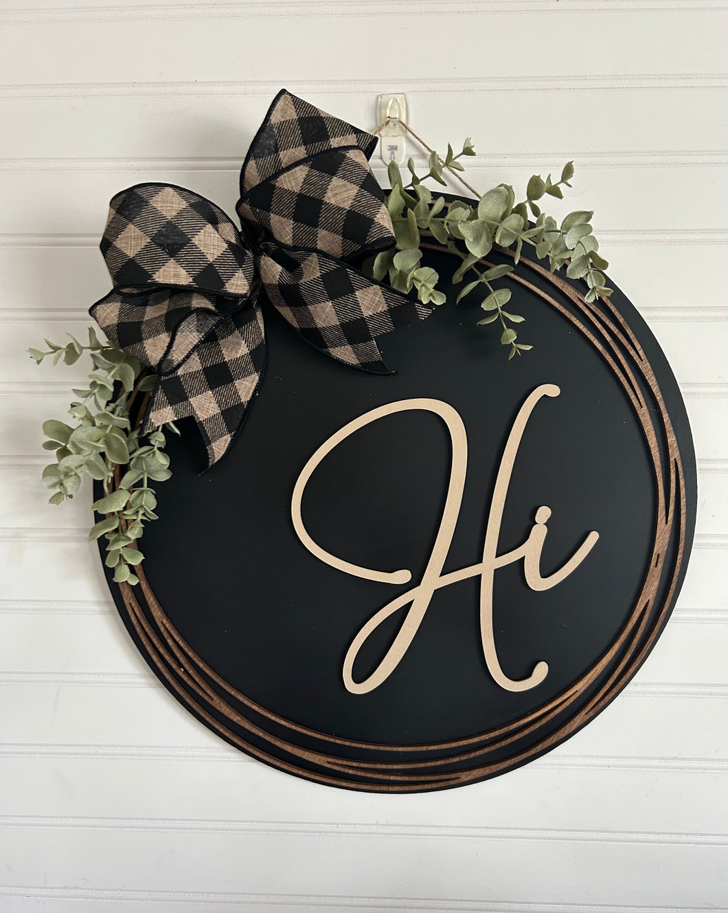 Hi Front Door Hanger - Fall Porch Sign