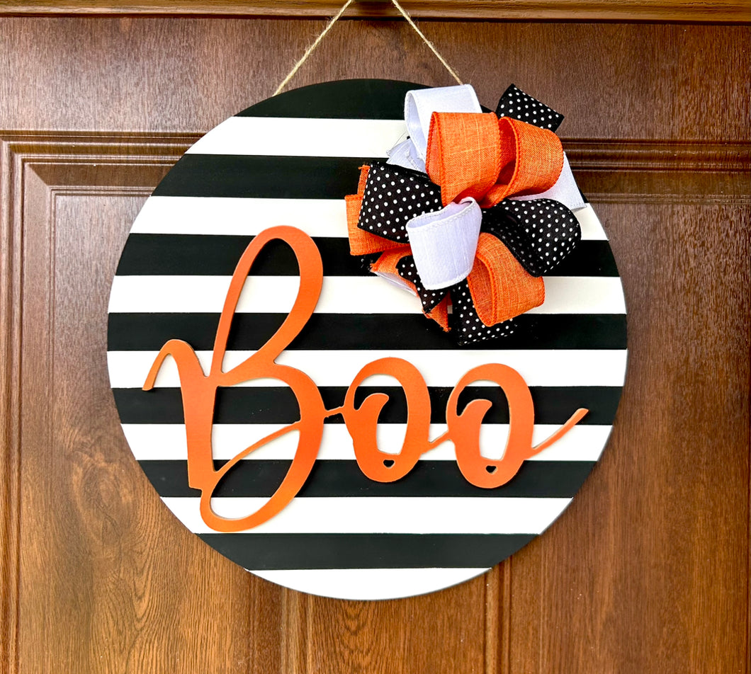 BOO Halloween Door Hanger - Halloween Porch Decoration