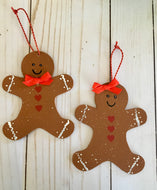 Gingerbread Christmas Tree Ornaments  - Gingerbread Boy - Gingerbread Girl