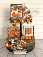 Fall Tiered Tray Set- Thanksgiving Tier Tray Bundle - Fall Decor