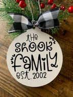 Personalized Family Ornament - Christmas Ornament