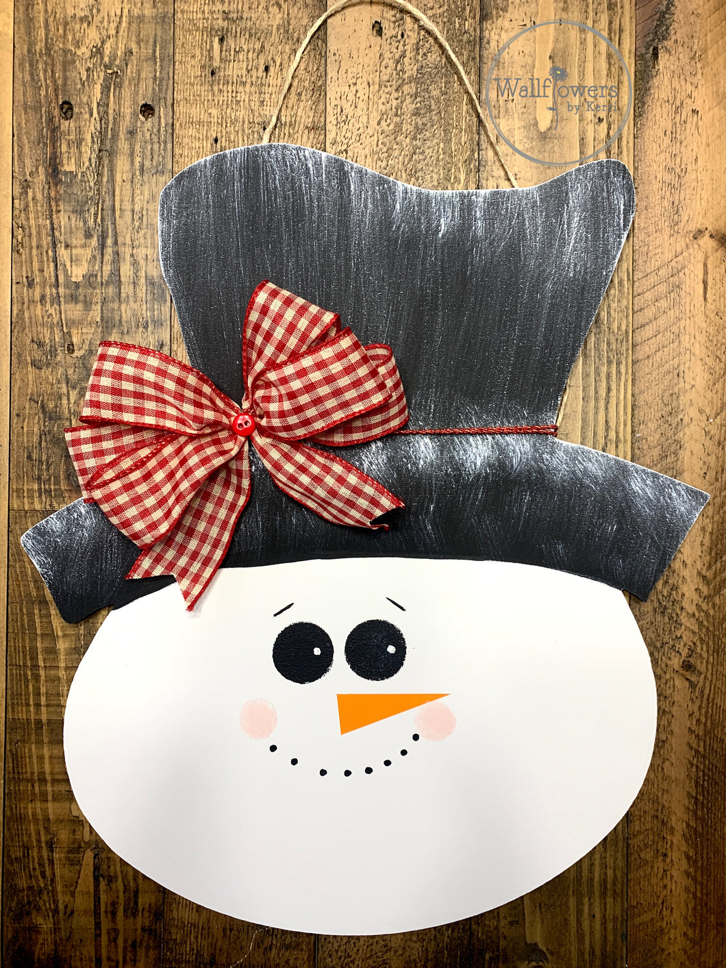 Snowman Door Hanger - Christmas Door Decoration - Winter Decor