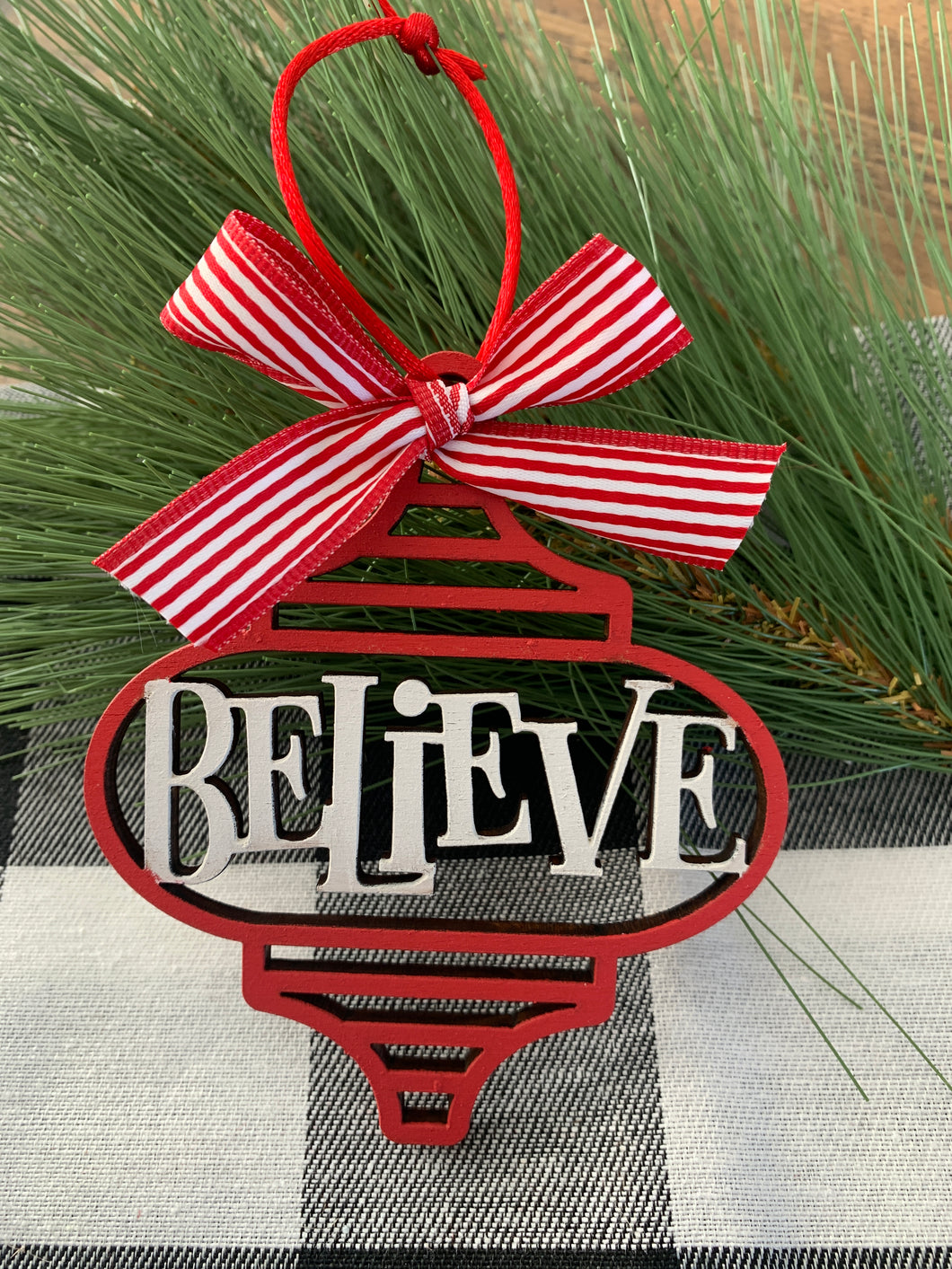 Believe Ornament - Christmas Tree Ornament