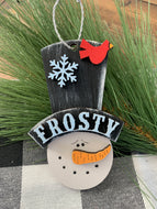 Snowman Ornament - Frosty the Snowman Christmas Ornament