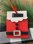 Santa Gift Card Holder Ornament - Christmas Ornament - Gift Card Holder