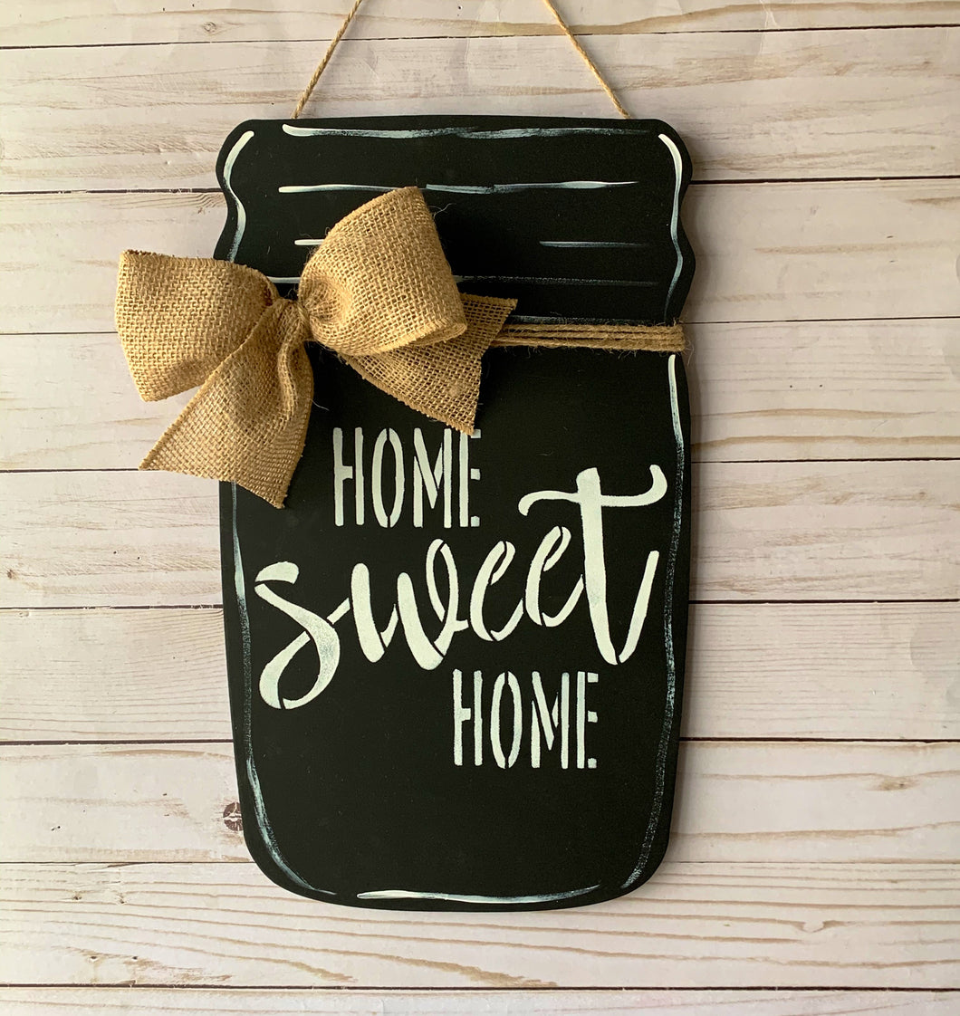 Home Sweet Home Mason Jar Door Decoration - Kitchen Decor