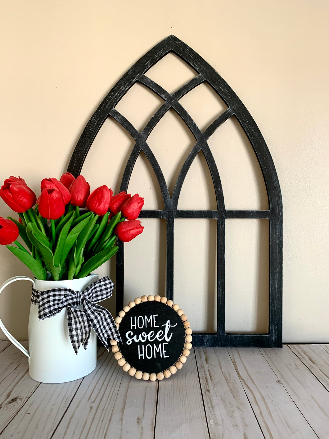 Cathedral Arch Decor - Wooden Window Arch