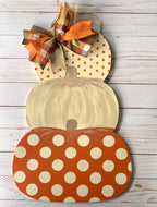 Stacked Pumpkins, Fall Door Hanger