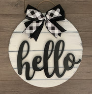 Hello Home Porch Sign - Front Door Decoration