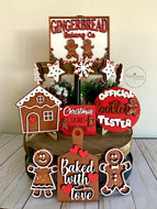 Gingerbread Tier Tray Set - Gingerbread Christmas set