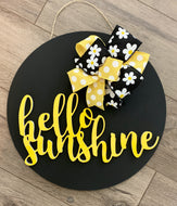 Hello Sunshine Door Sign, Home Decor Porch Sign