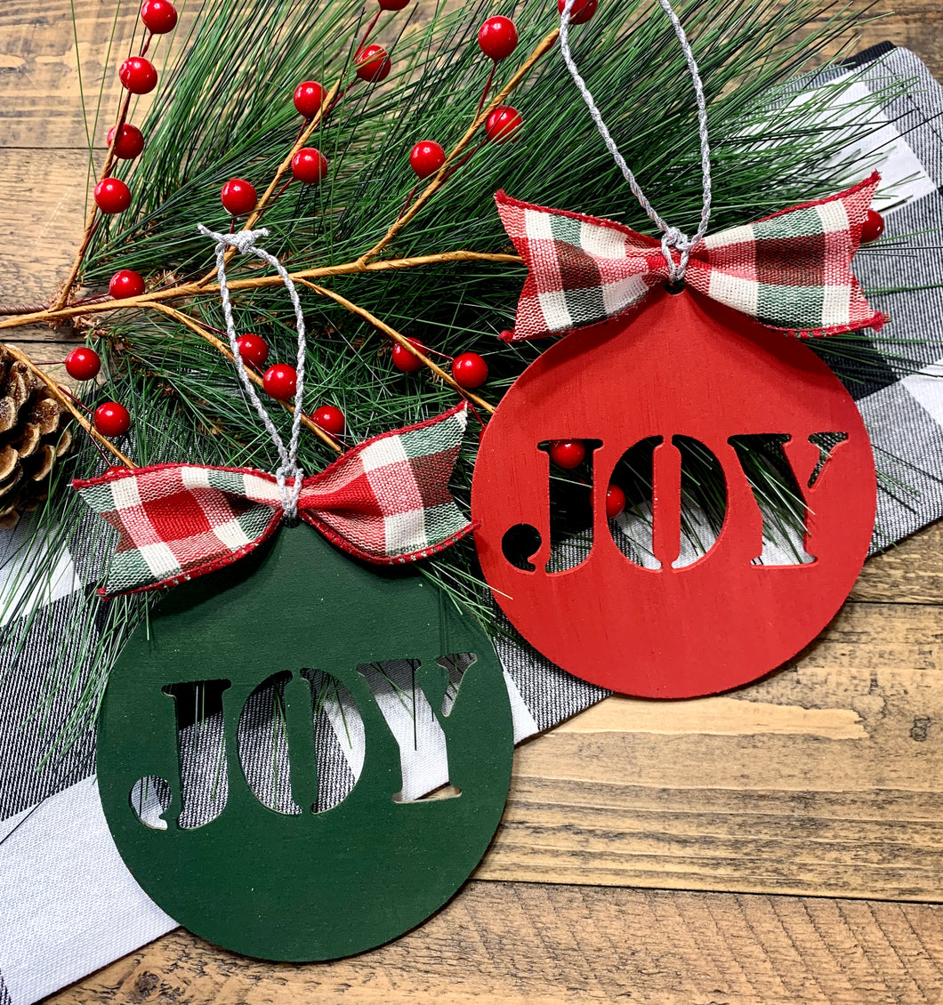 Joy Christmas Ornament