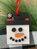 Snowman Gift Card Holder Ornament - Christmas Ornament - Gift Card Holder