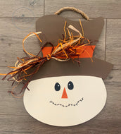 Scarecrow Door Hanger, Door Decoration for Fall