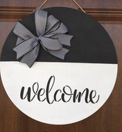 Welcome Door Hanger, Porch Sign