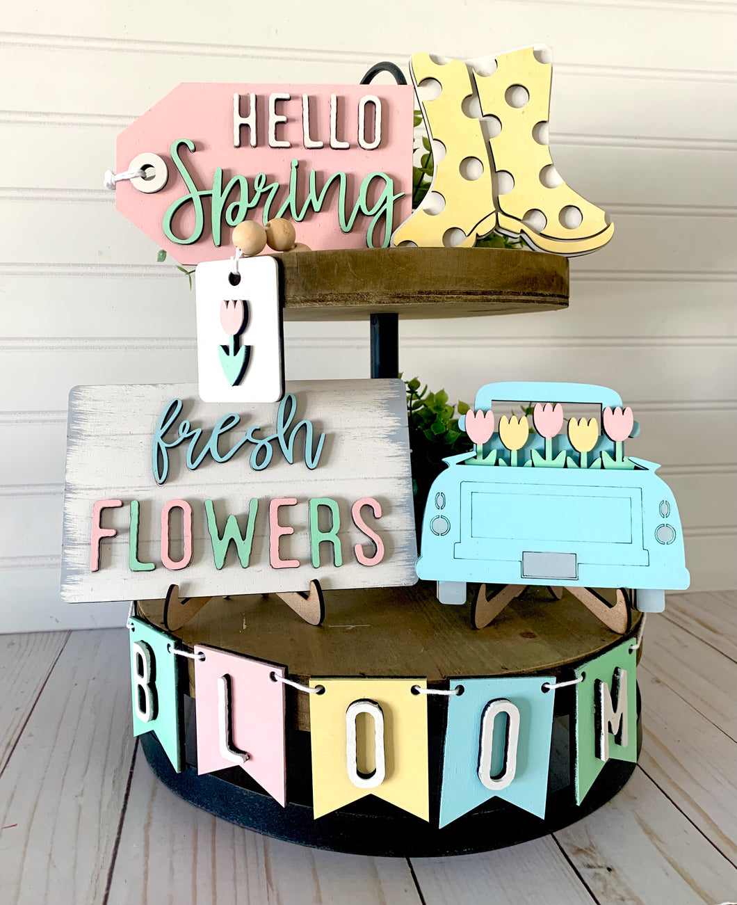 Spring Tiered Tray Set