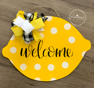 Lemon Door Hanger- Summer Door Decoration - Porch Sign