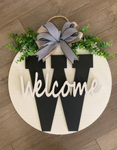 Load image into Gallery viewer, Welcome Ship-lap Door Hanger - Personalized Door Sign
